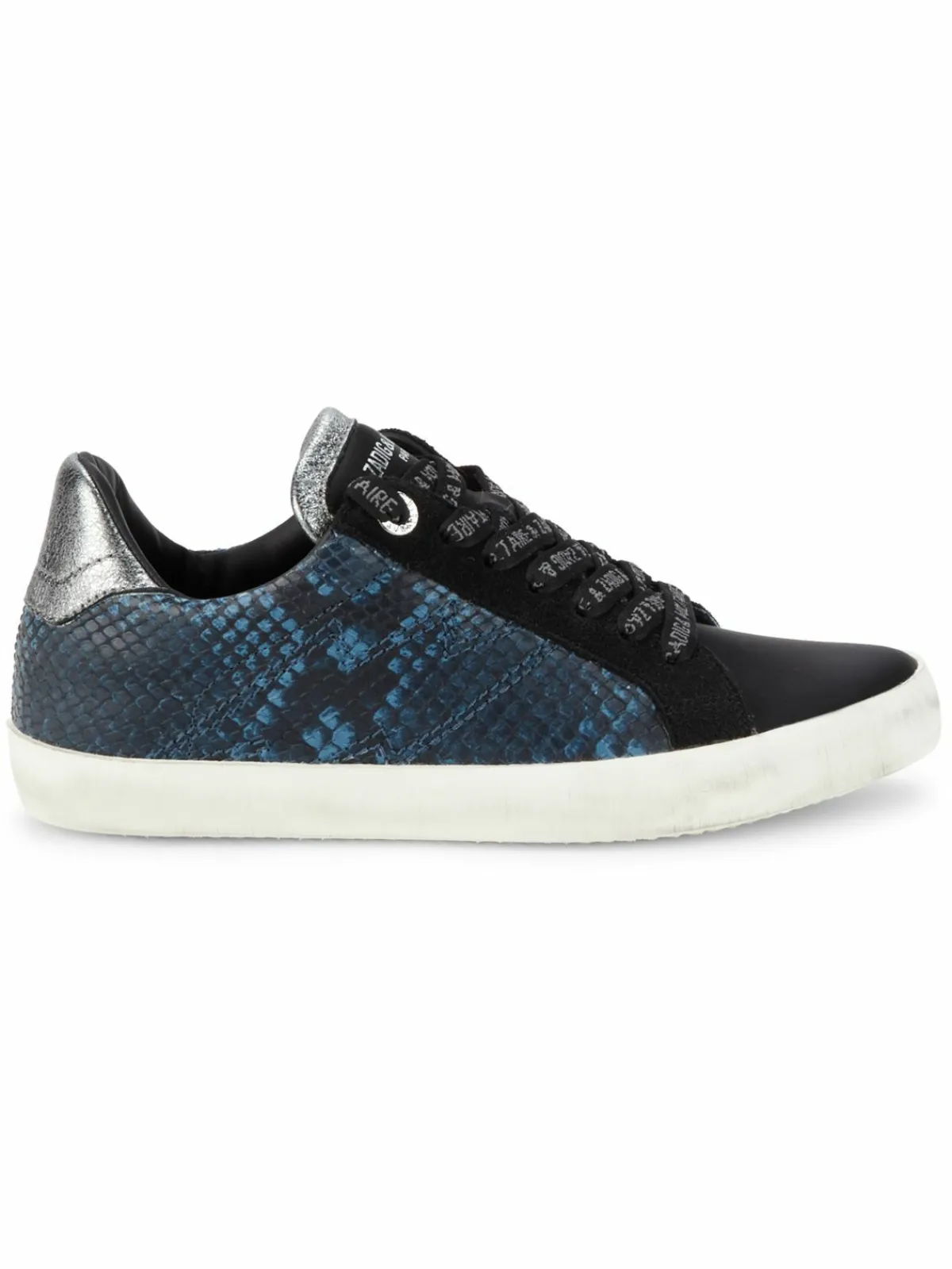 Zadig & Voltaire Used Wild Snakeskin Embossed Leather Sneakers