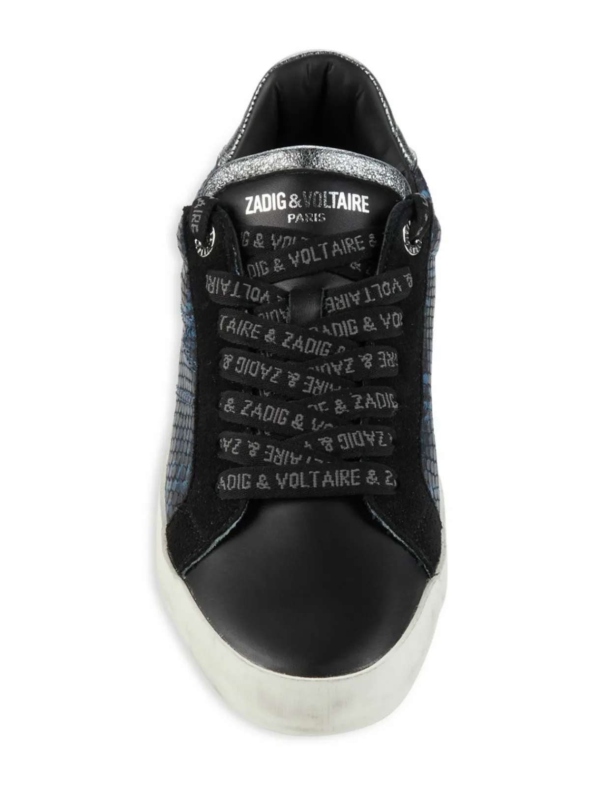 Zadig & Voltaire Used Wild Snakeskin Embossed Leather Sneakers