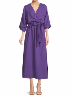 Women Renee C. V Neck Belted Midi Dress