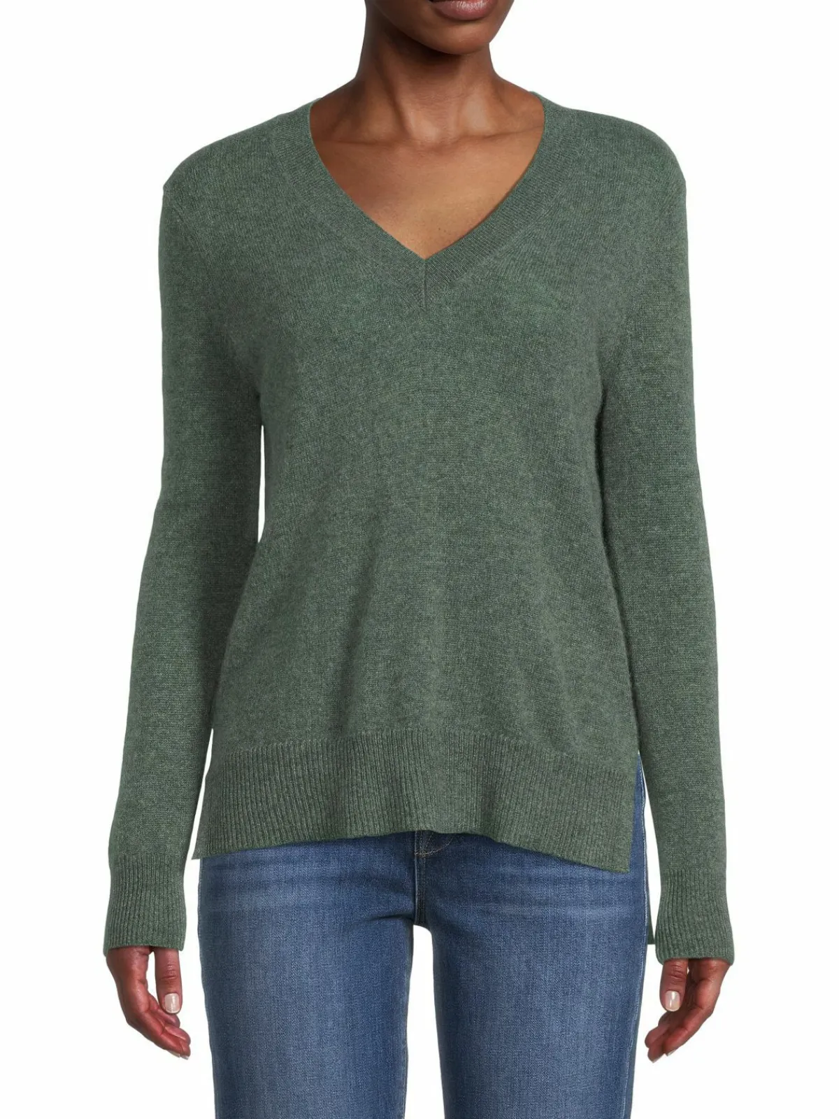 Women Saks Fifth Avenue V Neck Cashmere Sweater