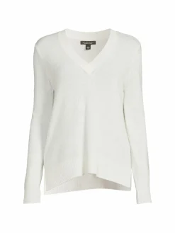 Women Saks Fifth Avenue V Neck Cashmere Sweater