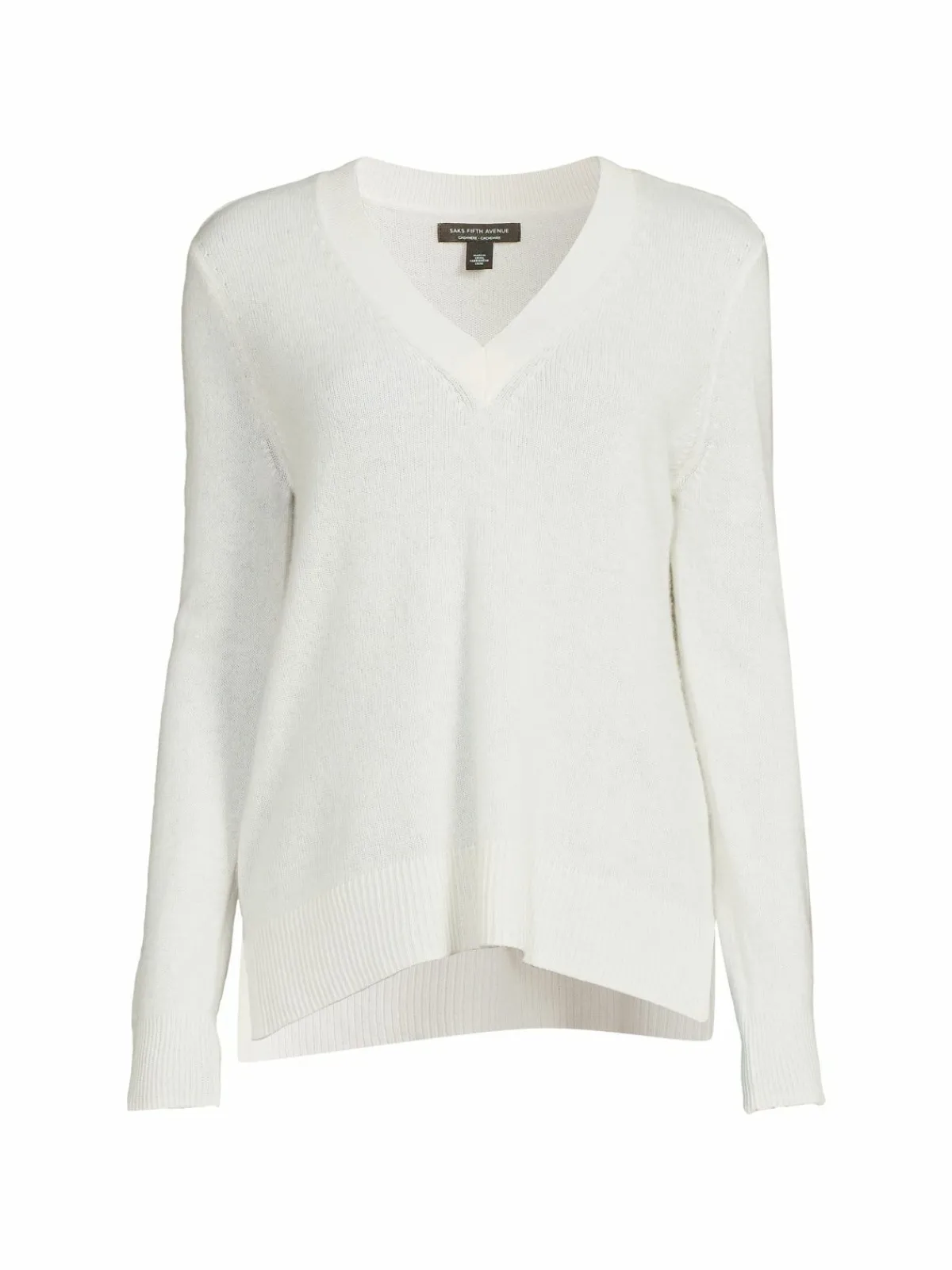 Women Saks Fifth Avenue V Neck Cashmere Sweater