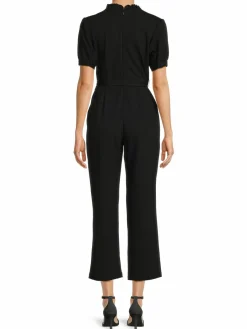 Women NANETTE nanette lepore V Neck Ruffle Puff Sleeve Jumpsuit