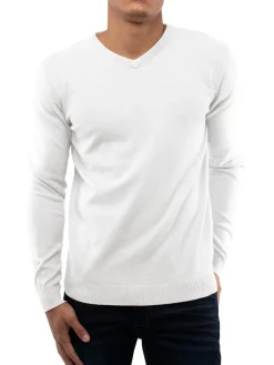 X Ray Sweaters|V Neck Sweater Off White
