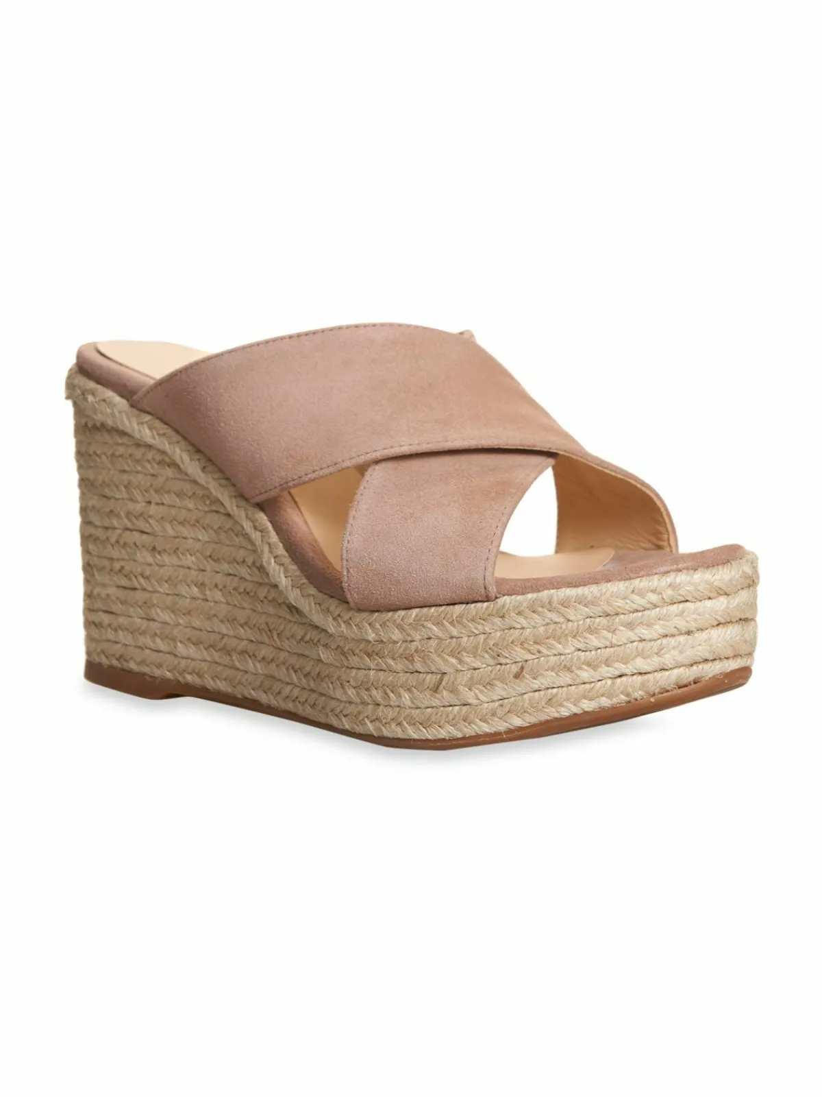 L'AGENCE Valetta Leather Espadrille Wedge Sandals