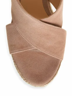 L'AGENCE Valetta Leather Espadrille Wedge Sandals