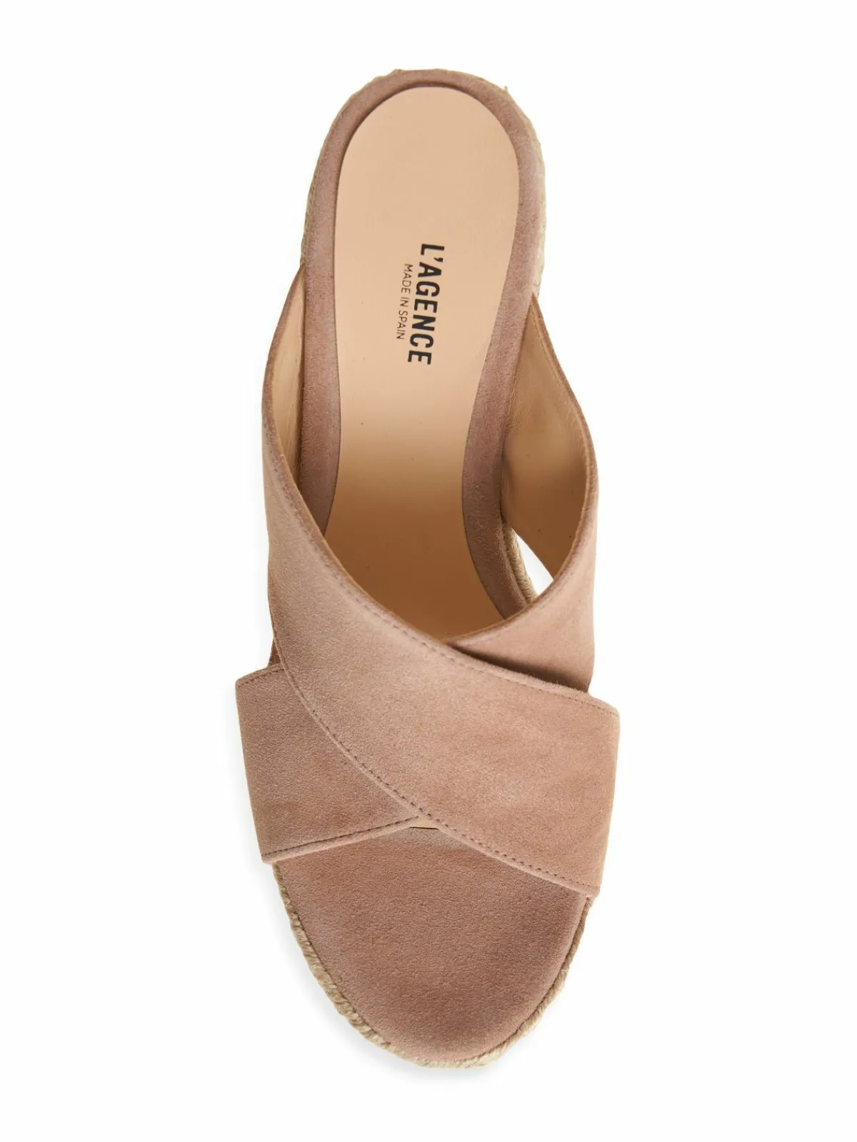 L'AGENCE Valetta Leather Espadrille Wedge Sandals
