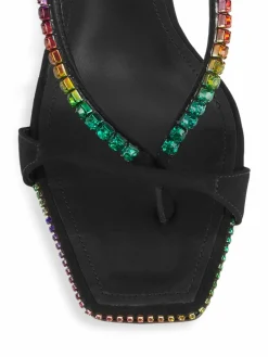 Schutz Vikki Crystal-Embellished Sandals