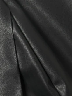 Women Donna Karan Vintage Glam Faux Leather Knee Skirt