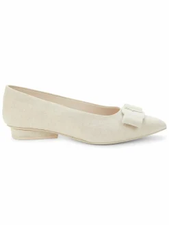 FERRAGAMO Viva Bow Canvas Ballet Flats