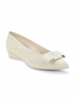 FERRAGAMO Viva Bow Canvas Ballet Flats