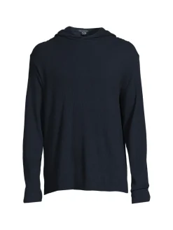 French Connection Sweatshirts & Hoodies|Waffle Knit Pullover Hoodie