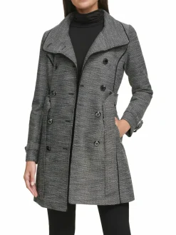 Women Guess Water Resistant Belted Double Breasted Trench Coat