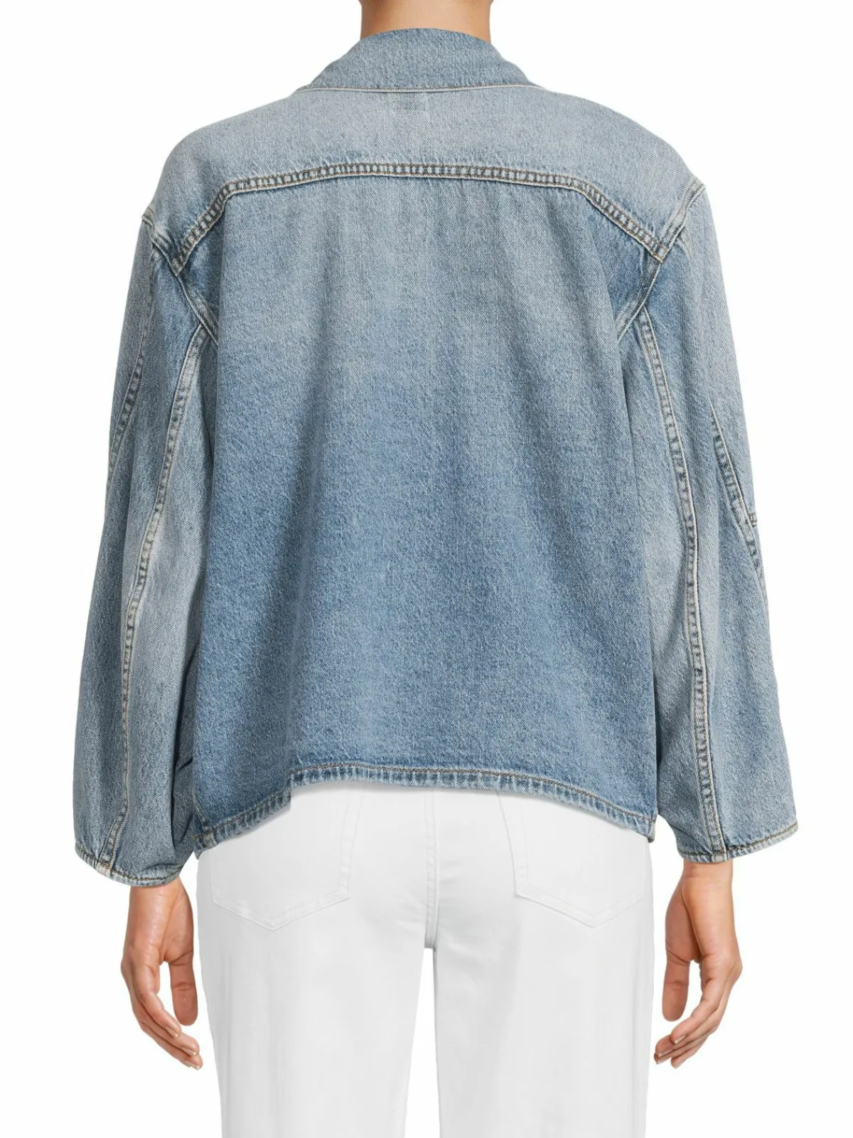 Women NSF Welder Dropped Shoulder Denim Jacket