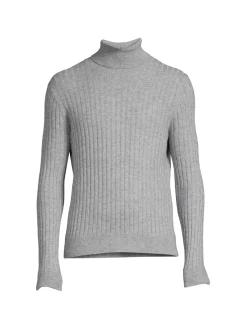 Malo Sweaters|Wool & C Mere Turtleneck Sweater Ash