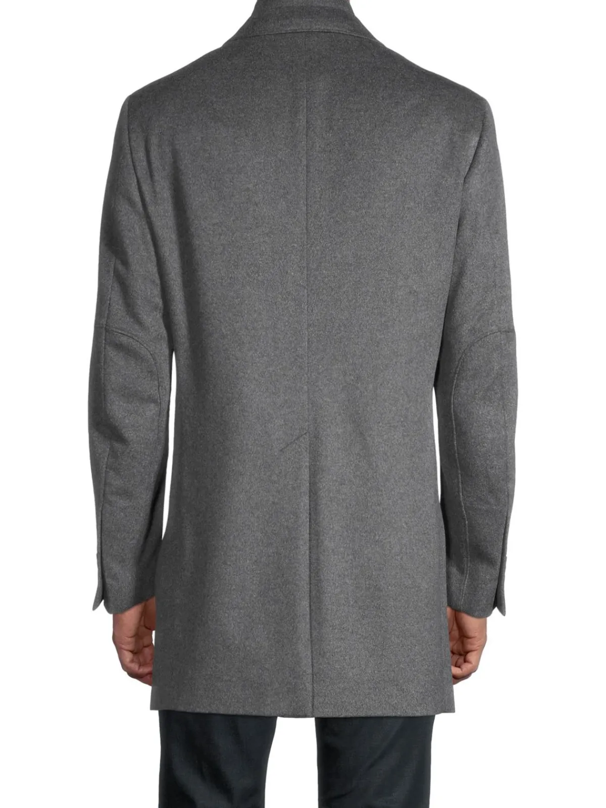 Saks Fifth Avenue Made in Italy Cashmere|Wool & Cashmere Car Coat Charcoal