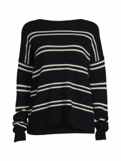Women Vince Wool & Cashmere Striped Sweater