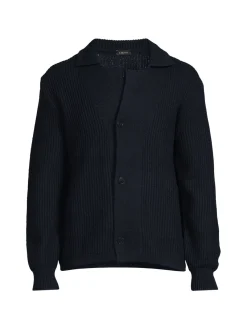ZEGNA Sweaters|Wool Knit Cardigan Navy