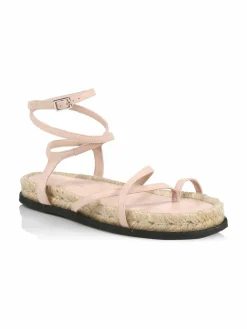 3.1 Phillip Lim Yasmine Ankle-Strap Leather Espadrille Sandals