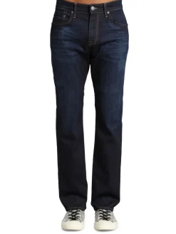 Mavi Jeans|Zach Seattle High Rise Straight Leg Jeans Rinse Brush Blue