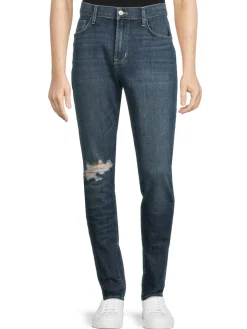 Hudson Jeans|Zane High Rise Distressed Knee Skinny Jeans Blue