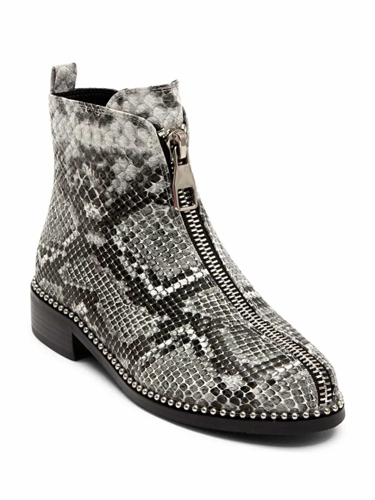 Ninety Union Zippy Snake Embossed Zip Ankle Boots